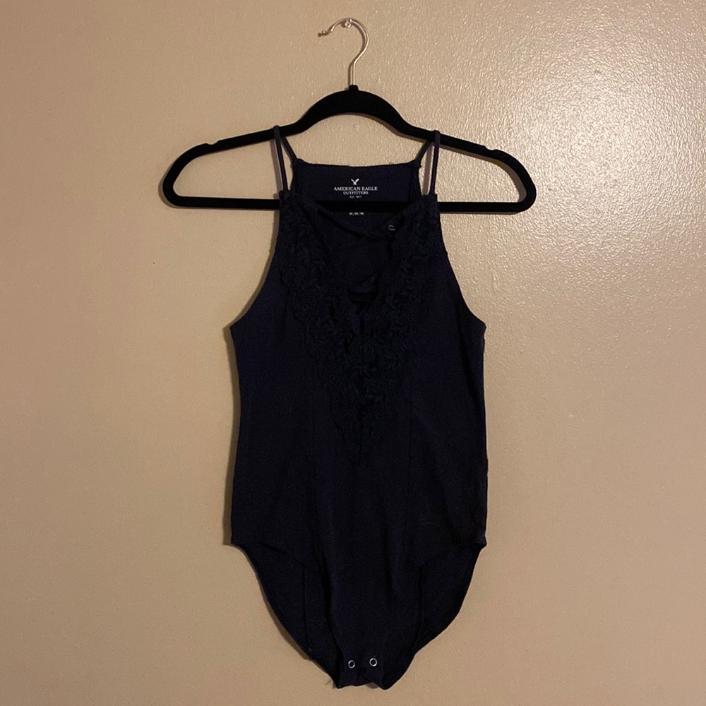 Lace up with Lace Detail Bodysuit